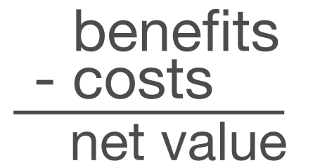 cost and benefit equation