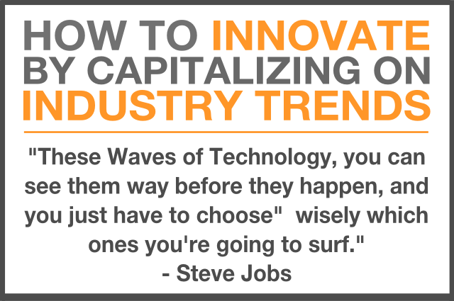 how to innovate by capitalizing on industry trends